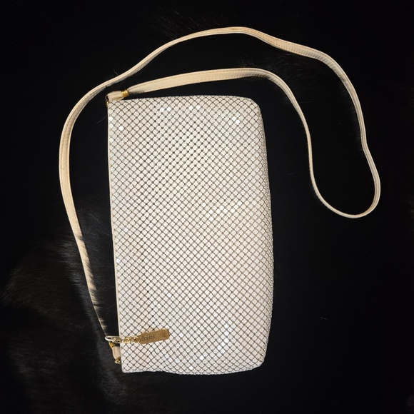 Vintage Whiting & Davis Enamel Mesh Convertible Clutch Shoulder Bag - Picture 1 of 7